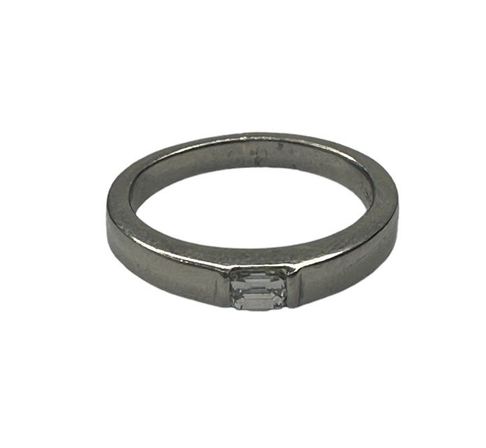 Platinum diamond set ring