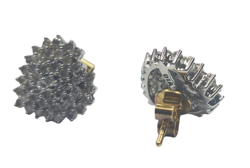 Chunky Diamond Cluster Earrings RC143