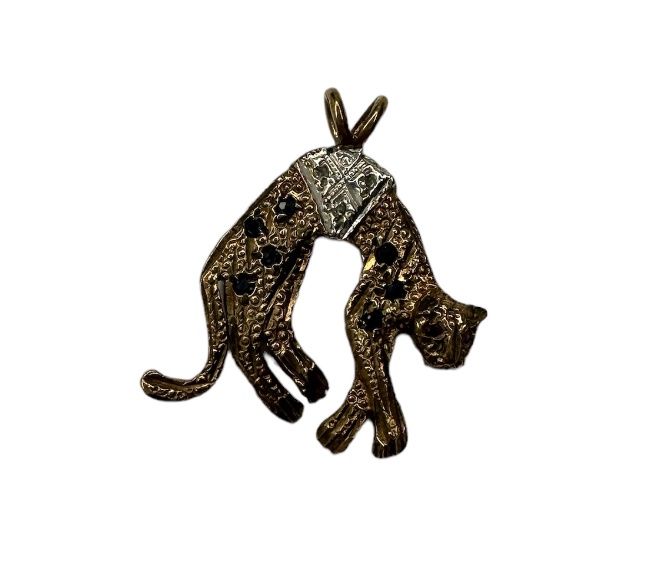 Sapphire &amp; Diamond Panther Necklace RC212