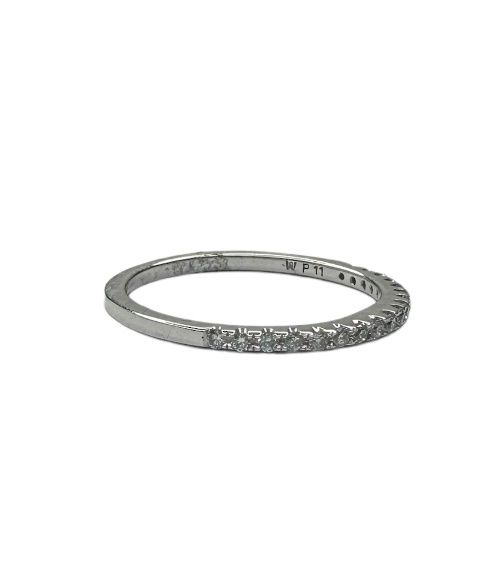 18ct white gold diamond half eternity ring