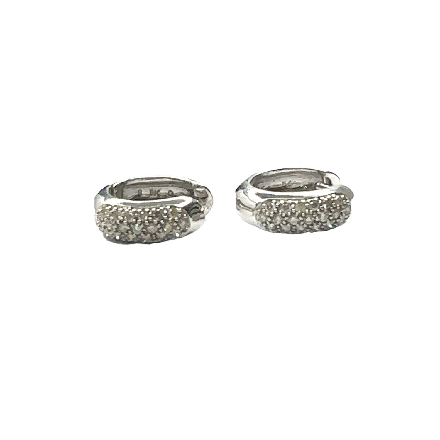 9ct white gold diamond earrings