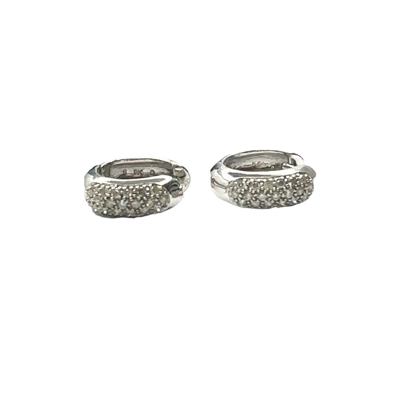 9ct white gold diamond earrings