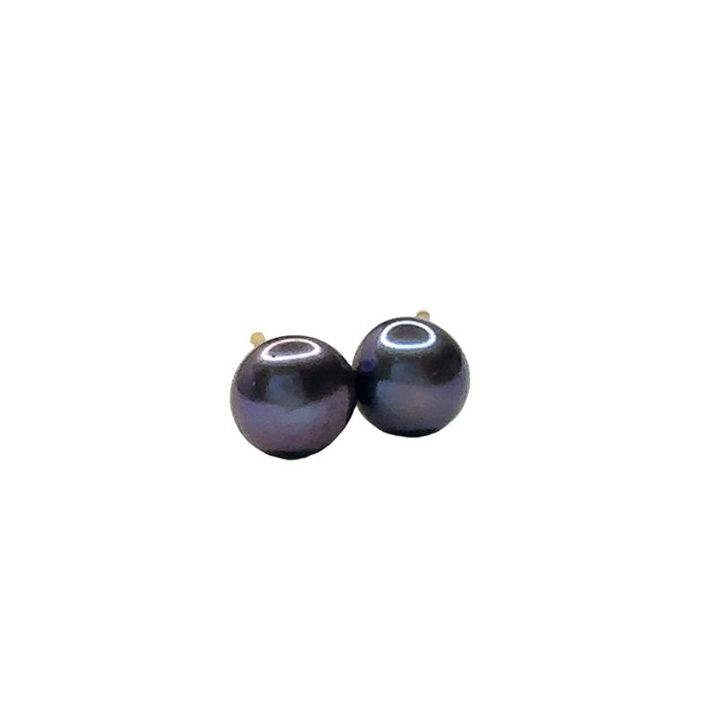 9ct yellow gold pearl stud earrings