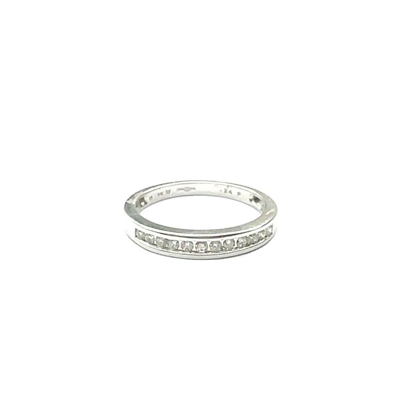 9ct white gold diamond set half eternity ring