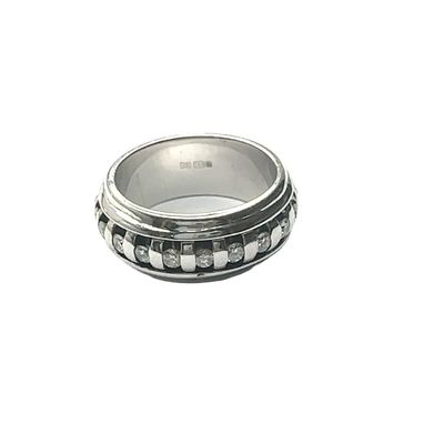 18ct white gold diamond moveable full eternity ring