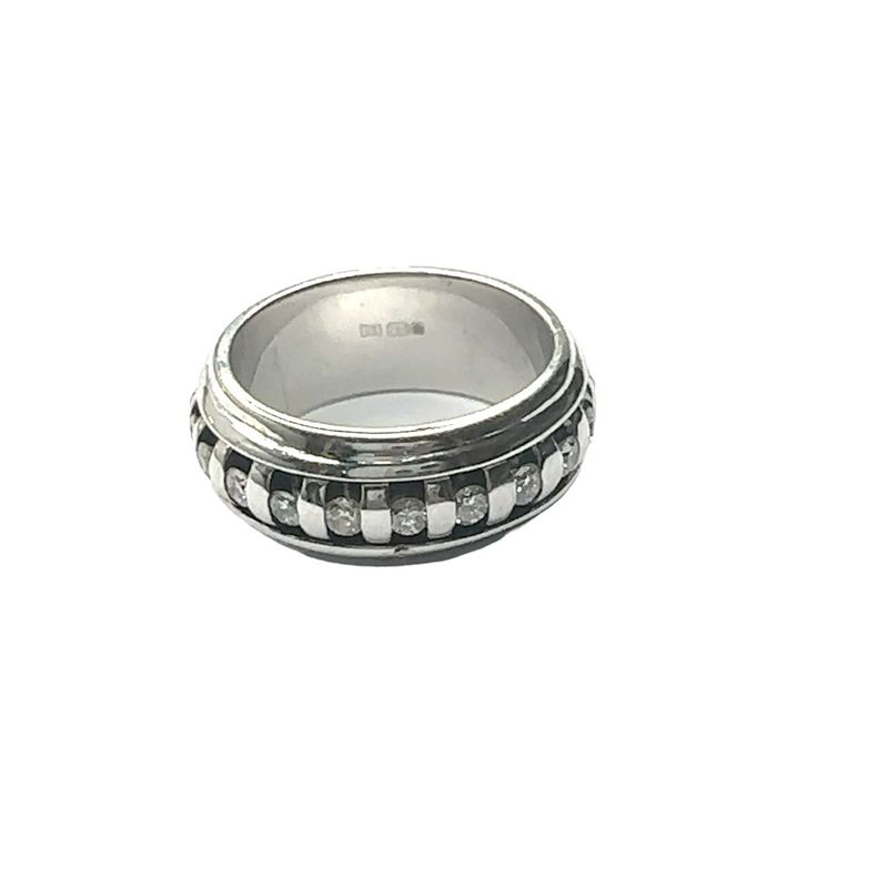 18ct white gold diamond moveable full eternity ring
