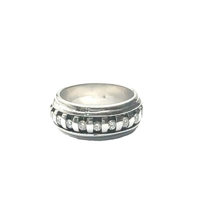 18ct white gold diamond moveable full eternity ring