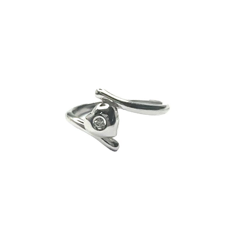 18ct white gold diamond heart style ring