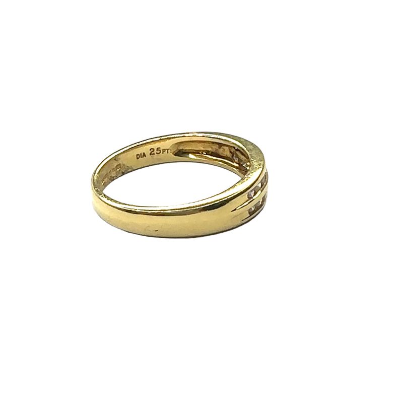 Yellow Gold Two Row  Half Eternity Ring RC/C40