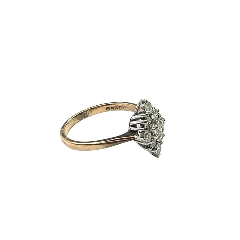 18ct Yellow Gold Ring diamond marquis set