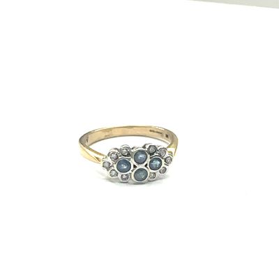 Light Sapphire &amp; Diamond Ring STE30