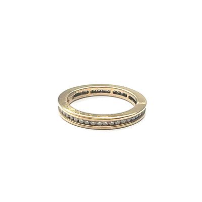 9ct yellow gold full diamond set eternity ring