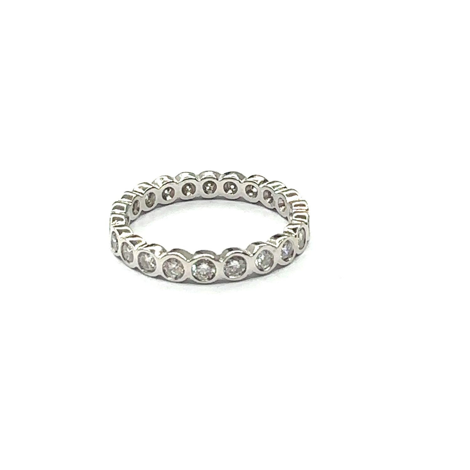 18ct white gold round cut  diamond full eternity ring