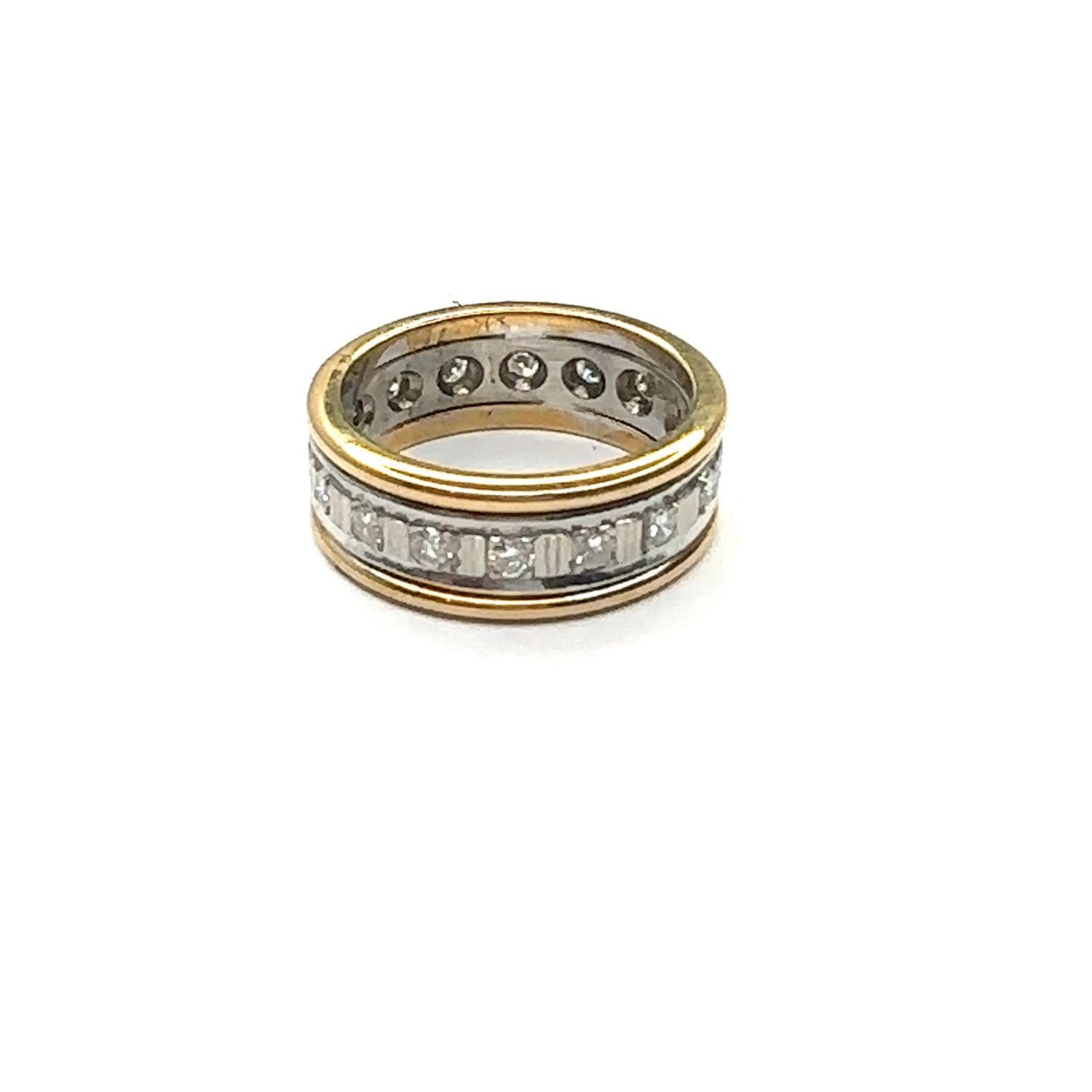 14ct diamond set Yellow/white gold eternity ring