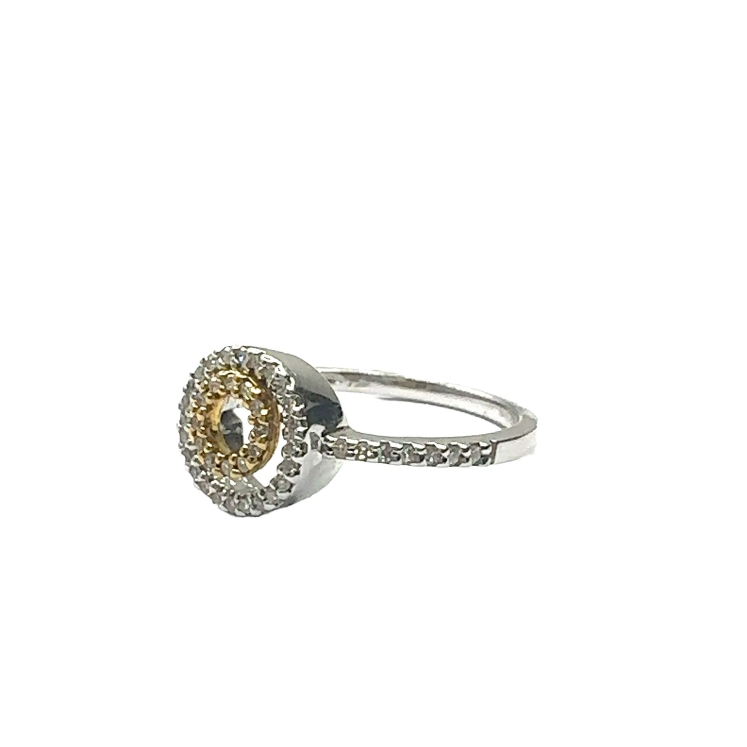 18ct white gold halo diamond ring