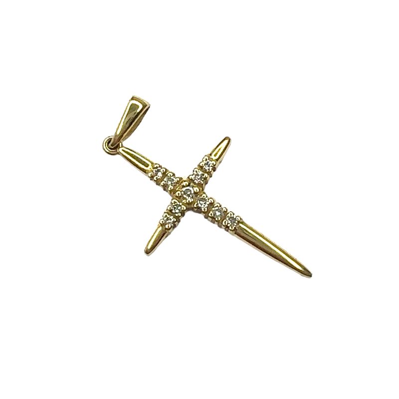 Diamond Set Cross Necklace RC324