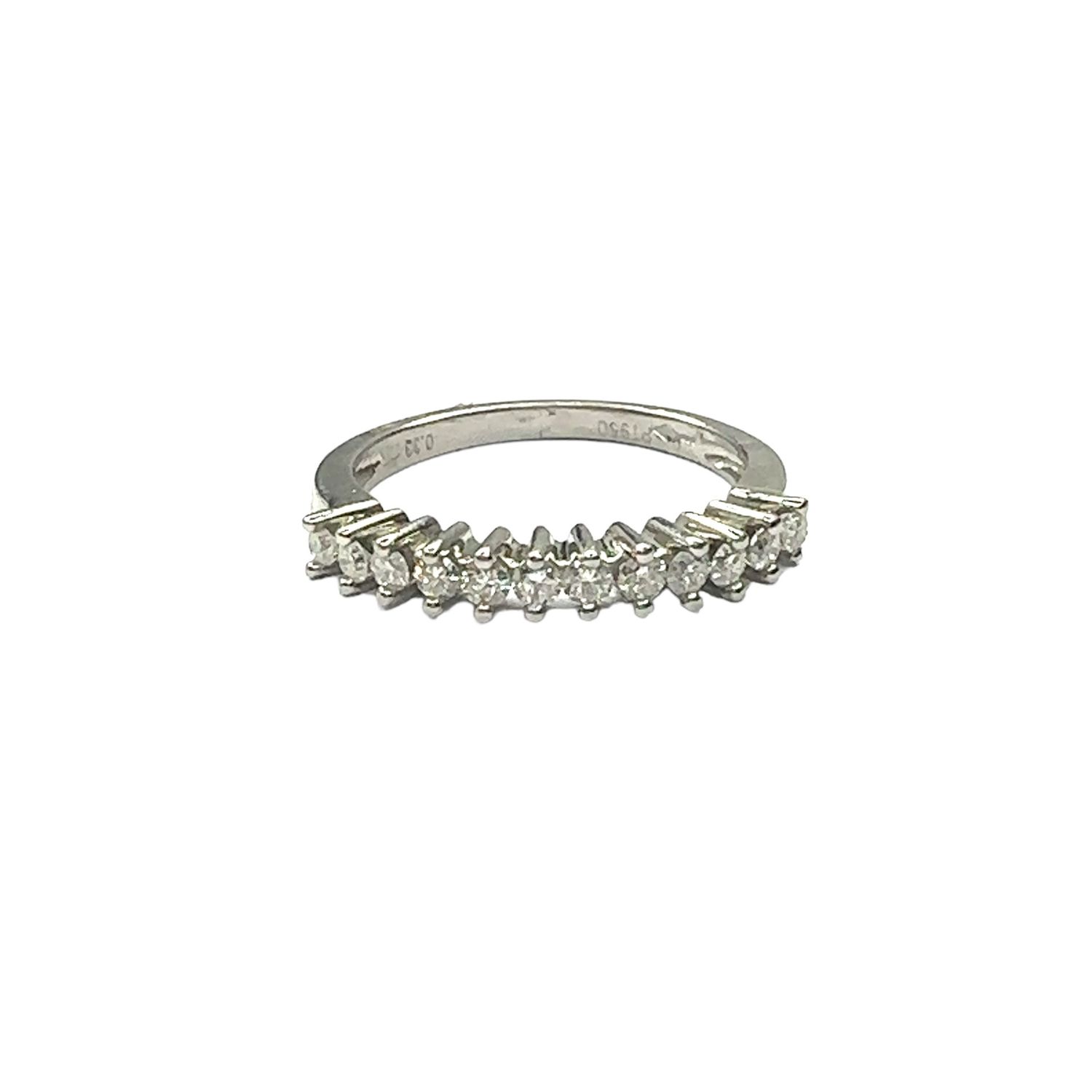 Platinum diamond half eternity ring