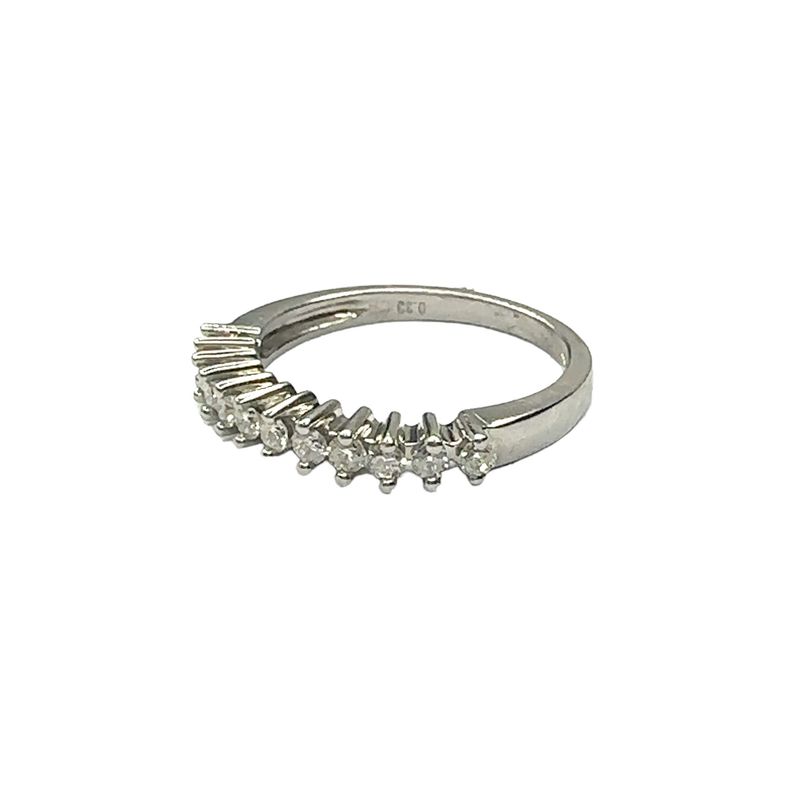 Platinum diamond half eternity ring