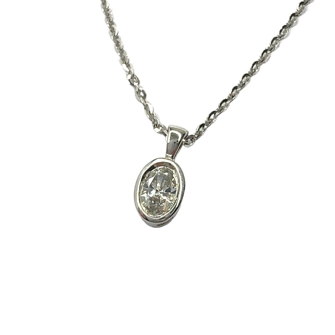 925 sterling silver Swarovski crystal pendent oval cut