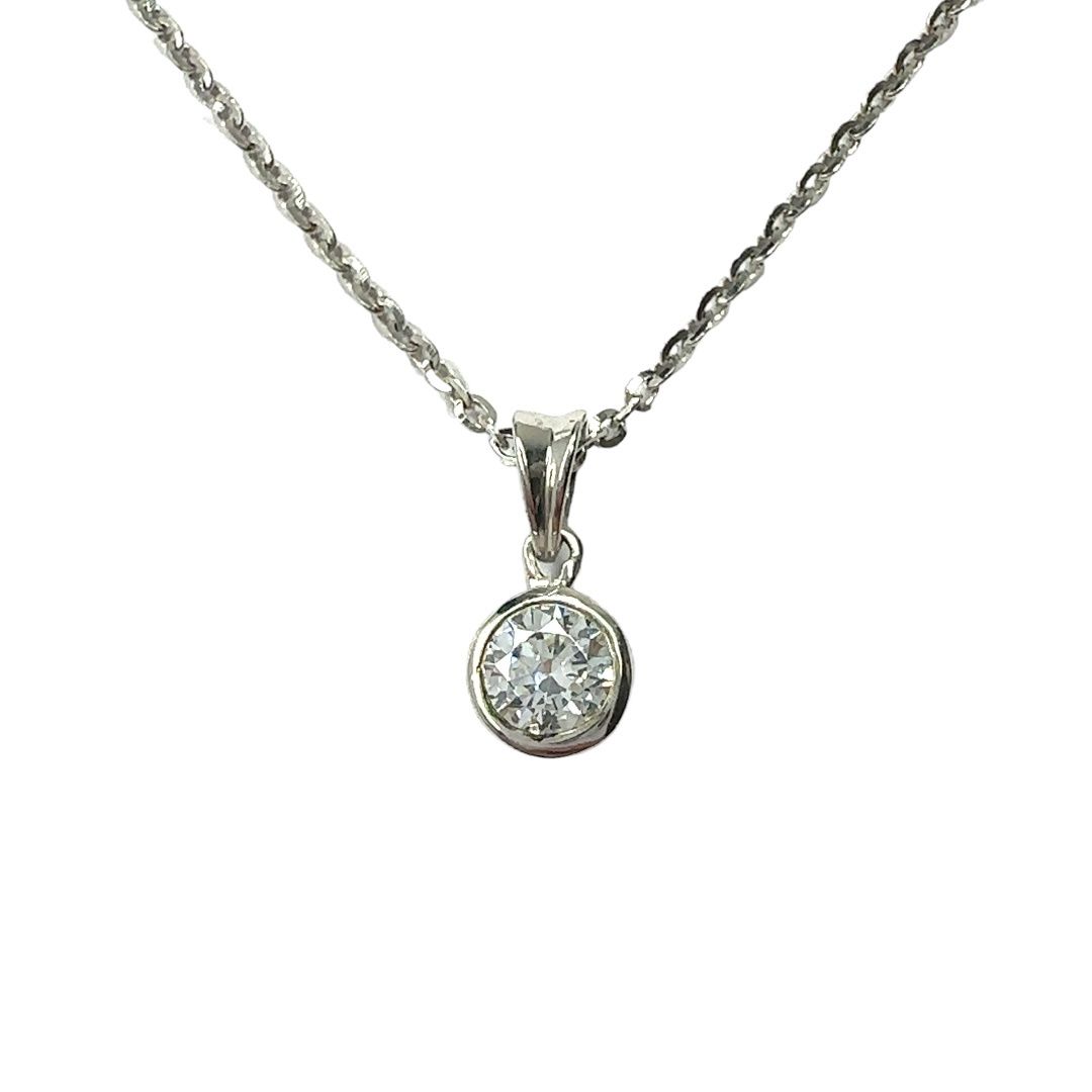 Sterling silver Swarovski crystal pendent