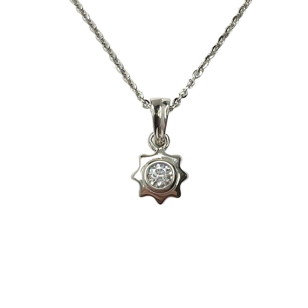 Sterling silver 925 Swarovski crystal pendent necklace