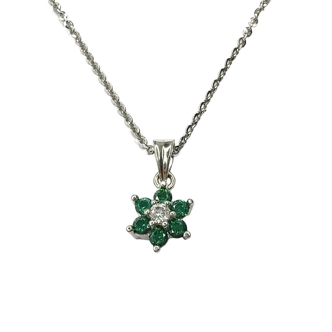 Sterling silver 925 Swarovski crystal necklace pendent