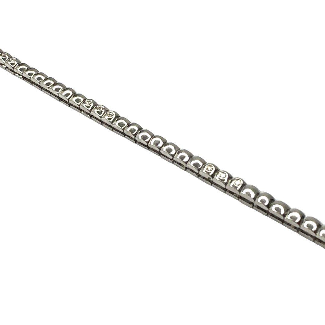 9ct white gold diamond set tennis style bracelet