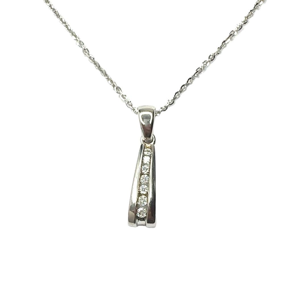 925 sterling silver Swarovski crystal drop pendent