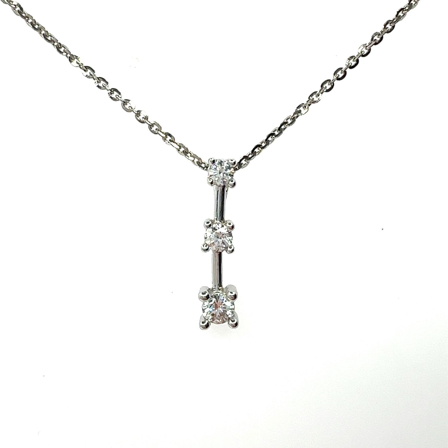 Sterling silver 925 Swarovski drop crystal necklace