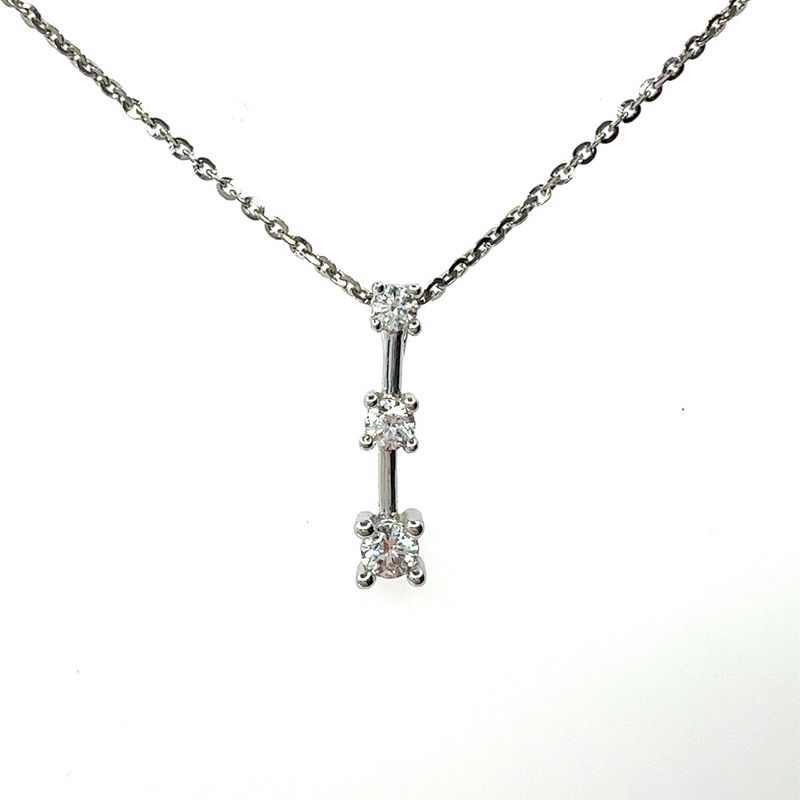 Sterling silver 925 Swarovski drop crystal necklace