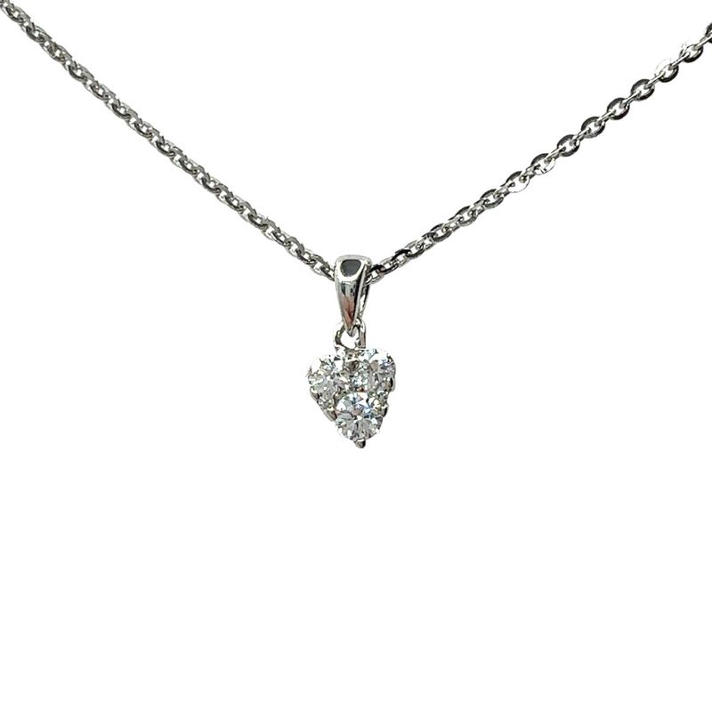 925 sterling silver Swarovski crystal set heart necklace