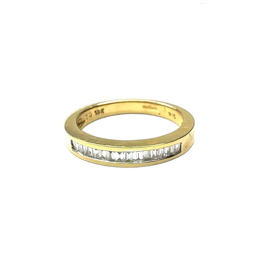 18ct yellow gold 0.40ct diamond half eternity diamond set ring