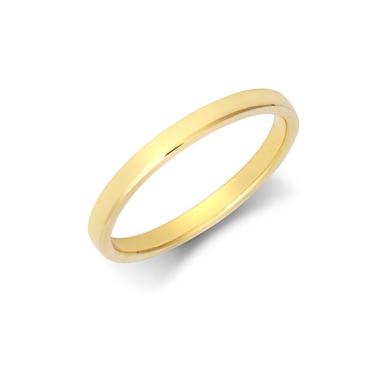 2mm yellow gold Light Court Wedding Ring