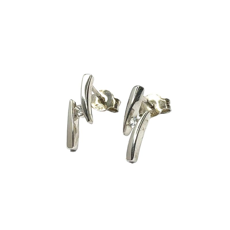 Sterling silver Swarovski crystal set earrings