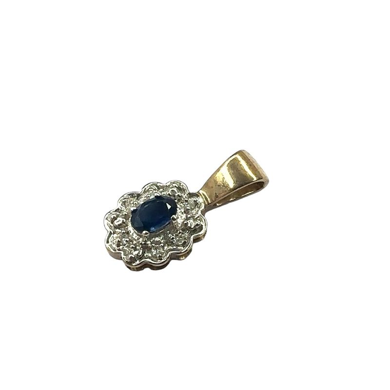 Sapphire &amp; Diamond Necklace STE337