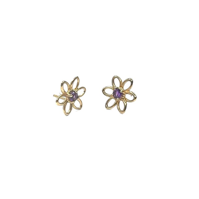 Amethyst Flower Earrings STE423