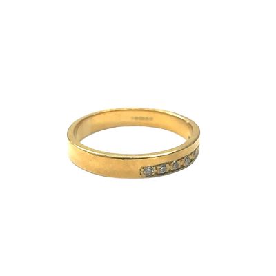 18ct yellow gold 0.15ct diamond quarter eternity ring