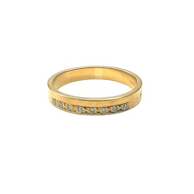 18ct yellow gold 0.15ct diamond quarter eternity ring