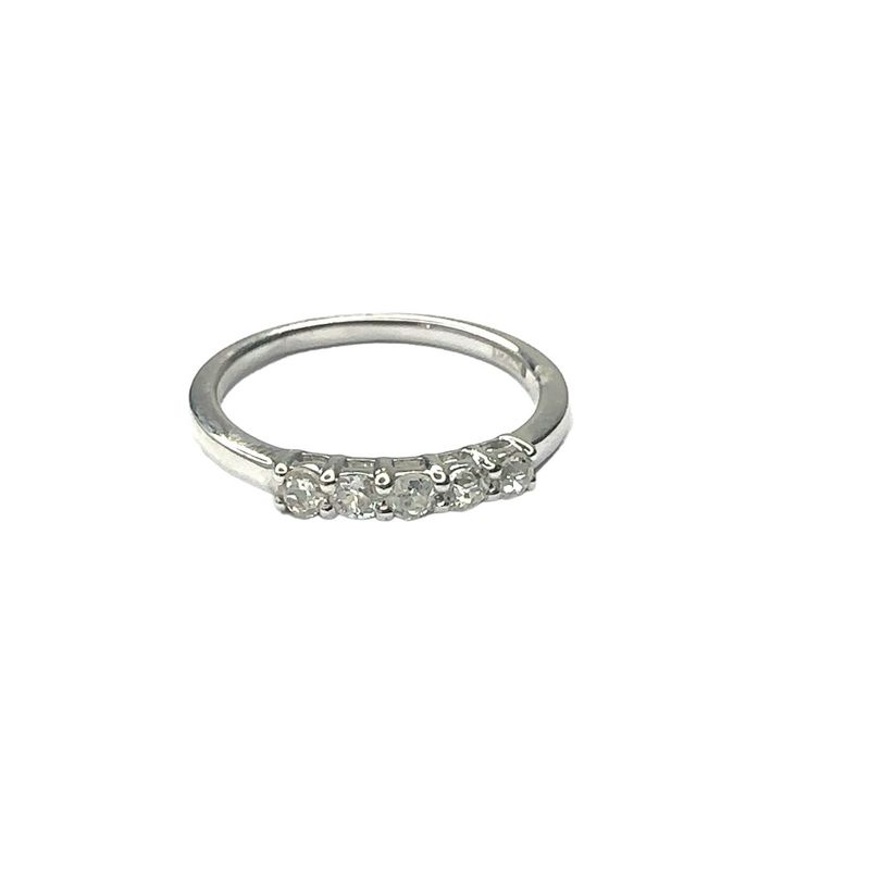 9ct white gold five diamond set 0.30ct ring