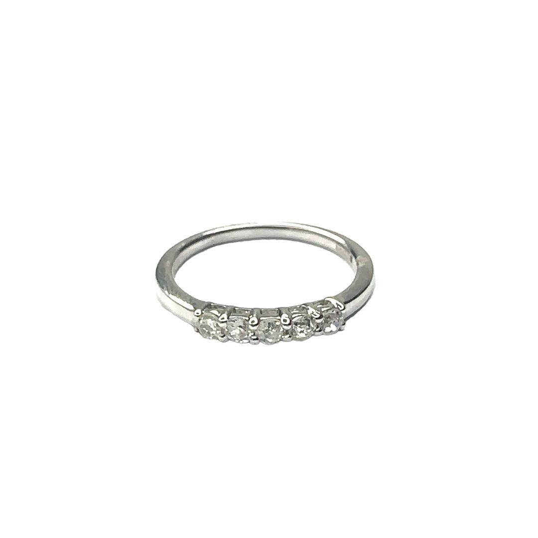 9ct white gold five diamond set 0.30ct ring