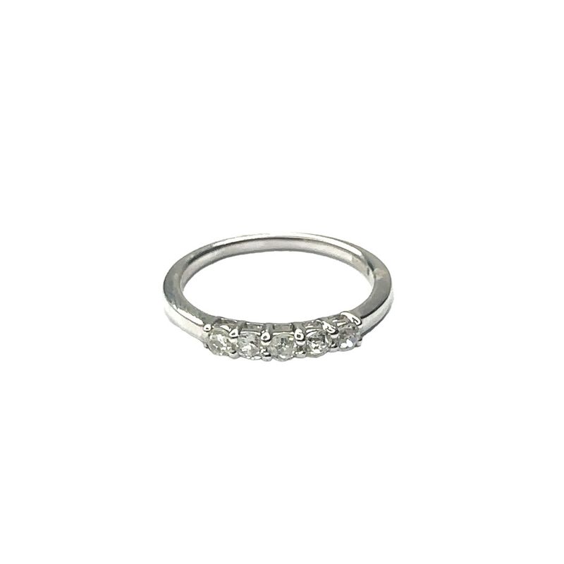 9ct white gold five diamond set 0.30ct ring