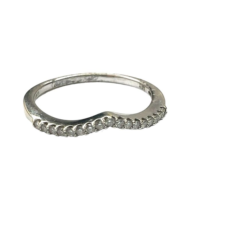 White Gold 0.15ct Diamond Set Wishbone Ring RC/A20