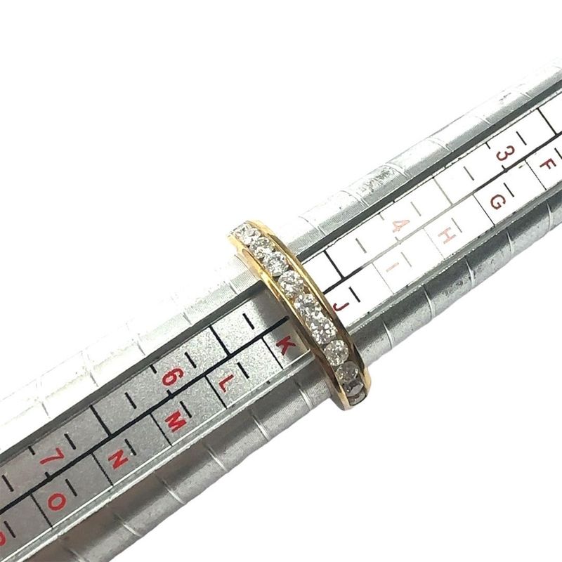 9ct yellow gold 0.25ct diamond set half eternity ring