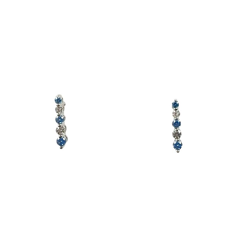 925 silver Swarovski set crystal earrings