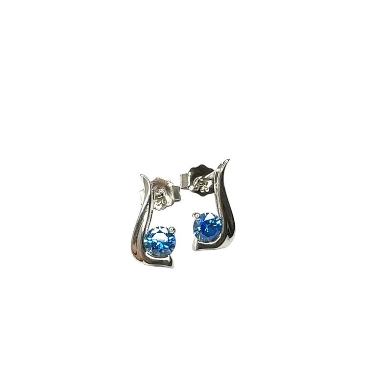925 silver Swarovski crystal set drop style earrings