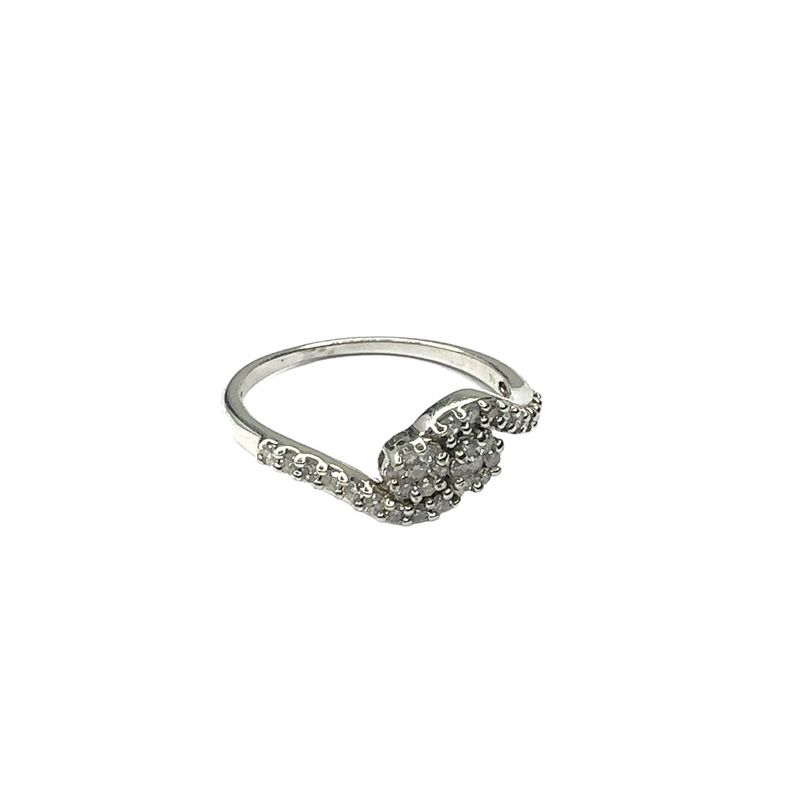 9ct white gold diamond 0.20ct set ring