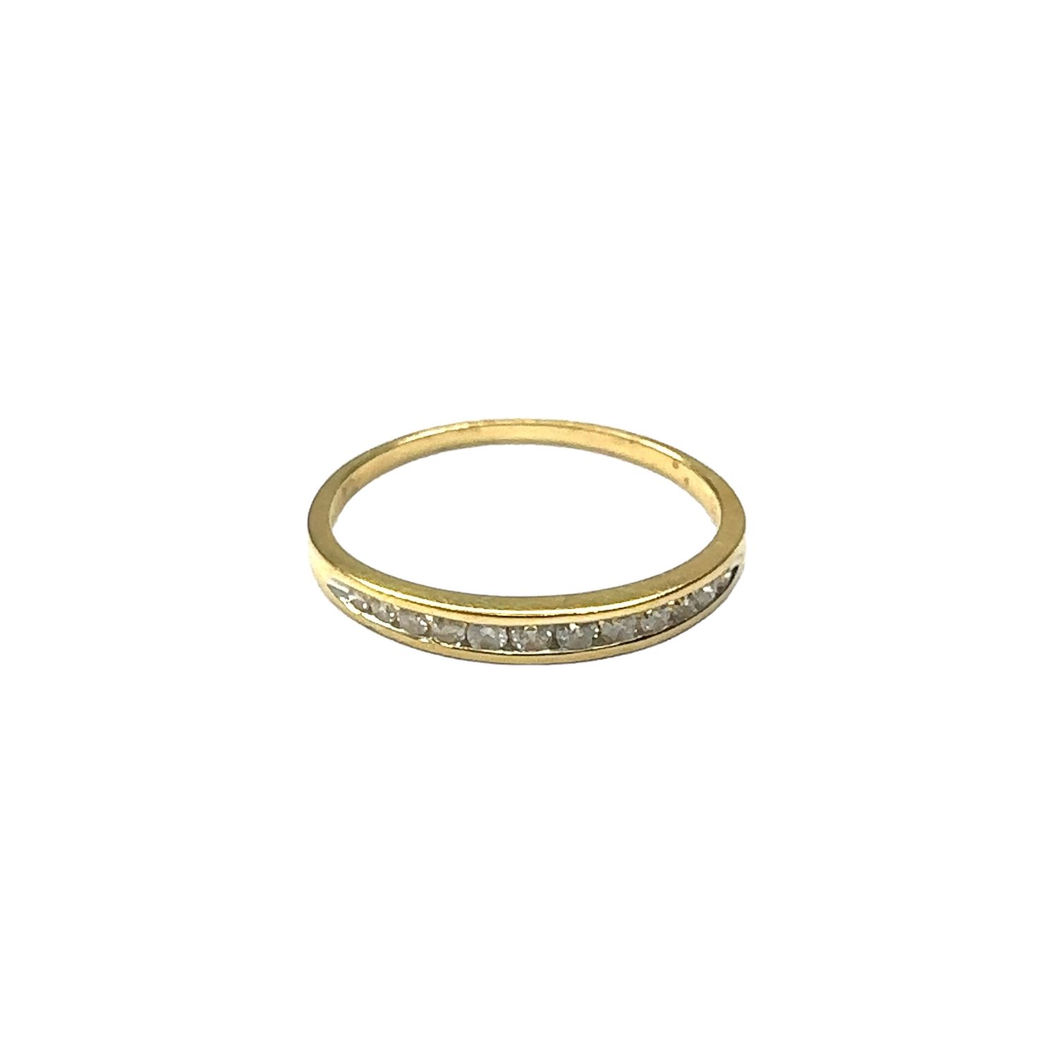 18ct yellow gold diamond 0.25ct half eternity ring