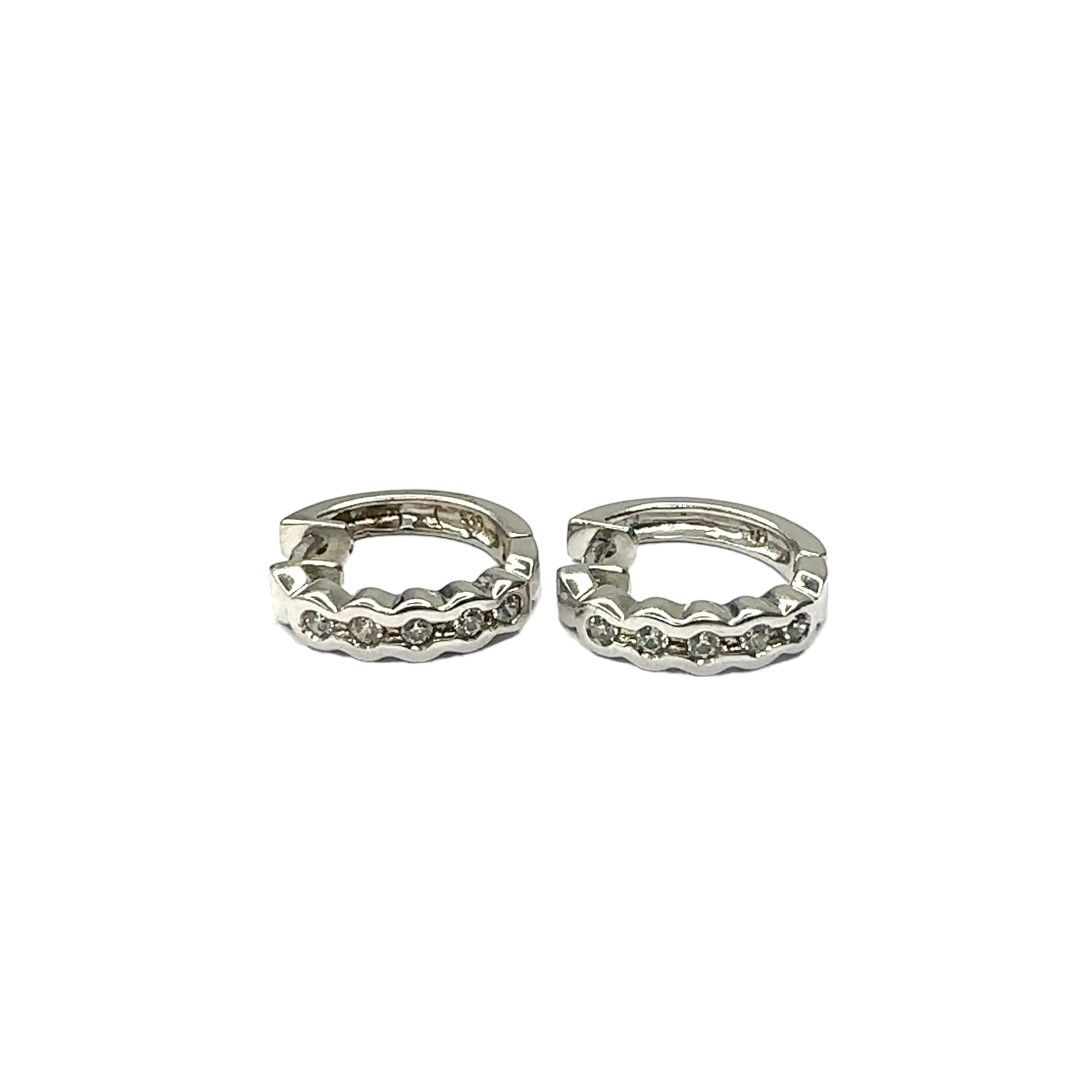 Swarovski set crystal huggie style earrings