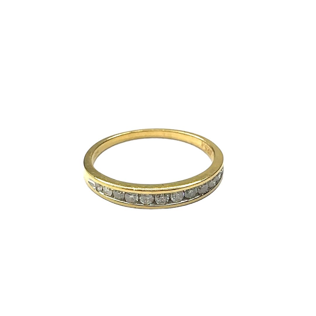 18ct yellow gold diamond set 0.50ct half eternity