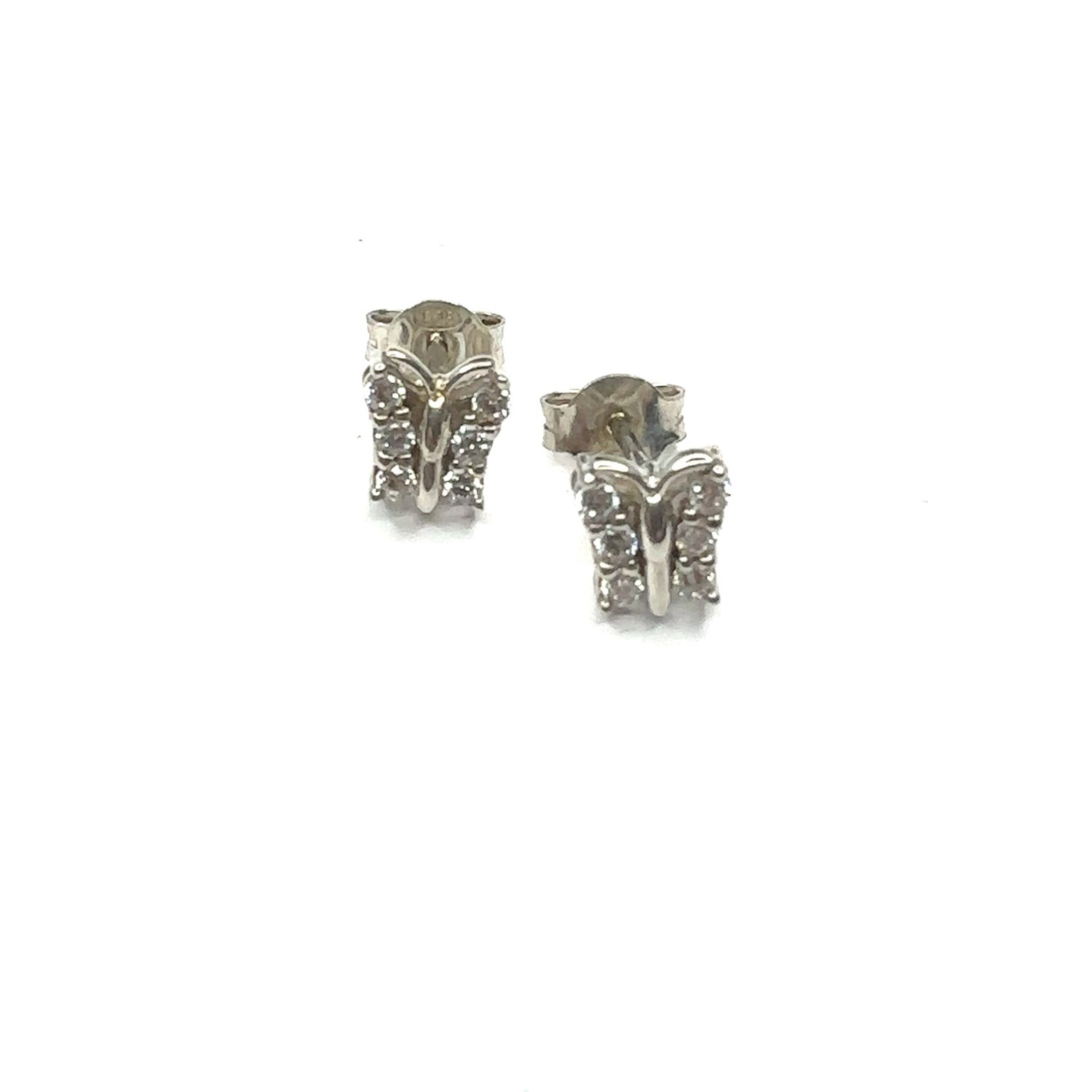 Sterling silver Swarovski crystal butterfly set earrings